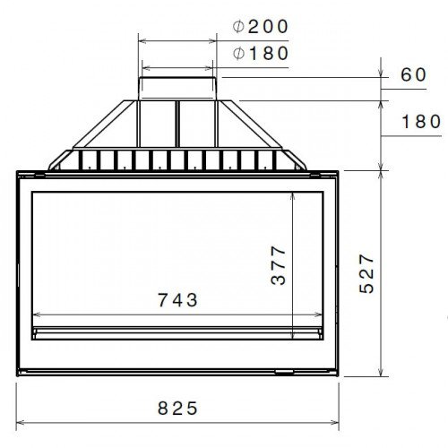 Каминная топка Liseo L9 DF, с шибером_1 Каминная топка Liseo L9 DF, с шибером_1