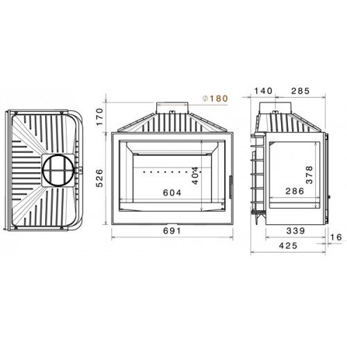 Каминная топка Liseo L7 R_1 Каминная топка Liseo L7 R_1
