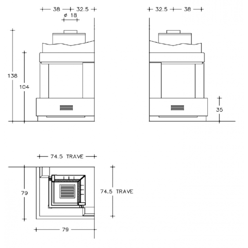 Каминная облицовка Piazzetta Rodi_1 Каминная облицовка Piazzetta Rodi_1
