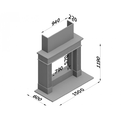 Каминная облицовка Glivi Арден_1 Каминная облицовка Glivi Арден_1