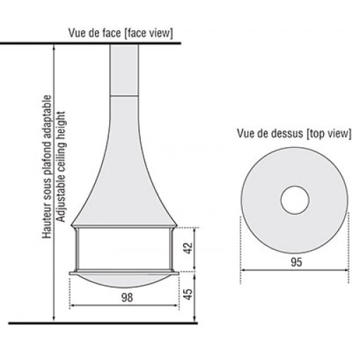 Камин JC Bordelet Zelia 908 (центральный, с открытым очагом)_1 Камин JC Bordelet Zelia 908 (центральный, с открытым очагом)_1