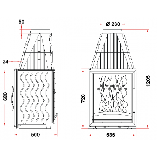 Каминная топка Invicta Vertical 720 (Вертикаль 720)_1 Каминная топка Invicta Vertical 720 (Вертикаль 720)_1