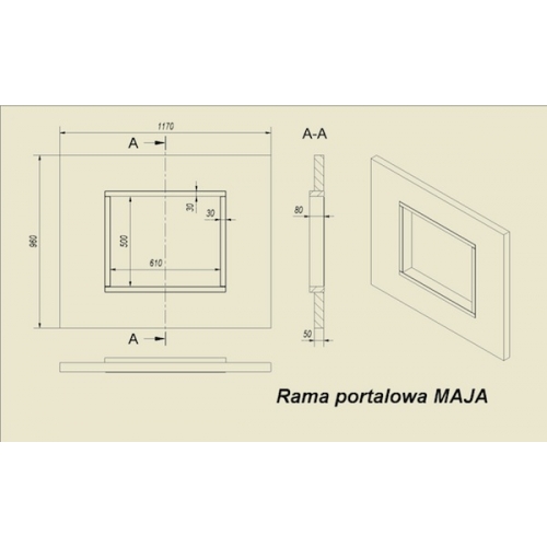 Каминный портал Kratki Heban для топок Maja, Antek_1 Каминный портал Kratki Heban для топок Maja, Antek_1