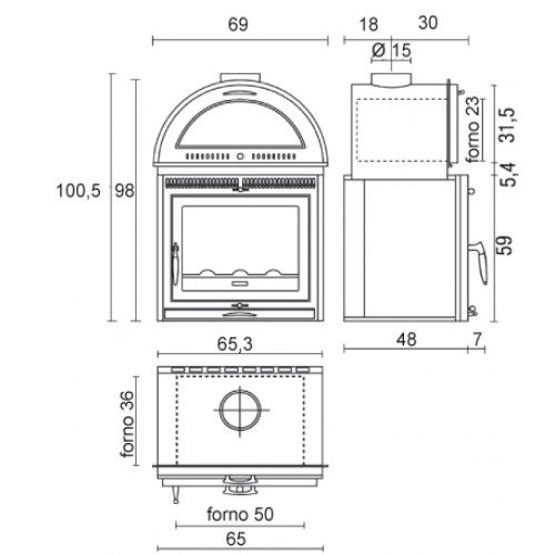 Каминная топка Piazzetta E 65/58MF_1 Каминная топка Piazzetta E 65/58MF_1
