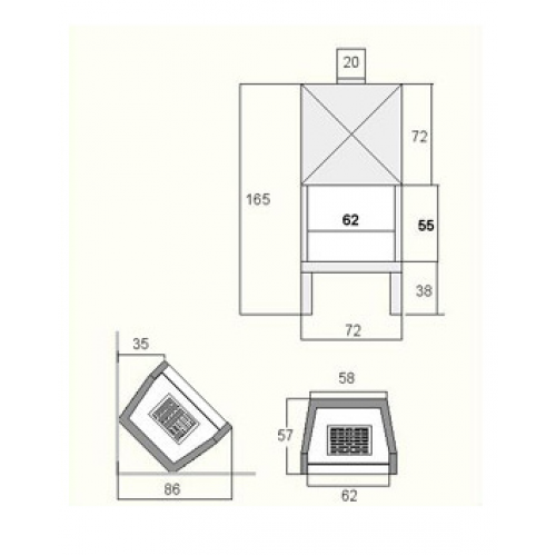 Каминная топка Grilli Caminetti AF 2000 62_1 Каминная топка Grilli Caminetti AF 2000 62_1