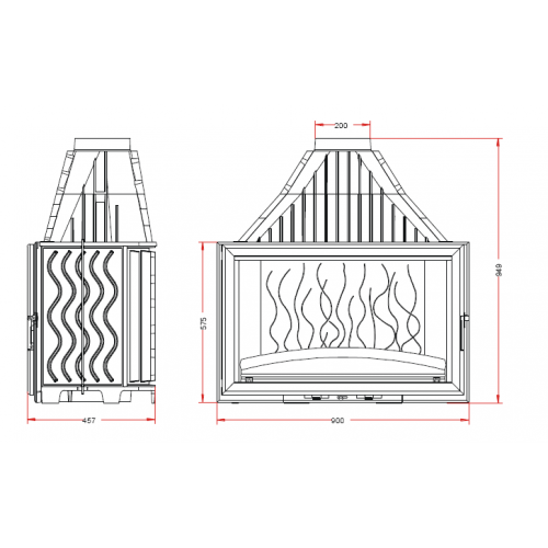Каминная топка Invicta Grand Vision 900 (Гранд Визьон 900)_1 Каминная топка Invicta Grand Vision 900 (Гранд Визьон 900)_1