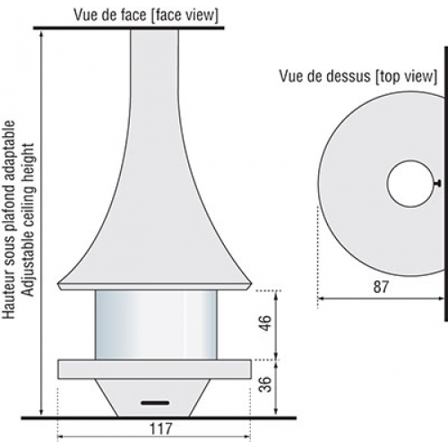 Камин JC Bordelet Eva 992 murale vitree (пристенный, с закрытым очагом)_1 Камин JC Bordelet Eva 992 murale vitree (пристенный, с закрытым очагом)_1