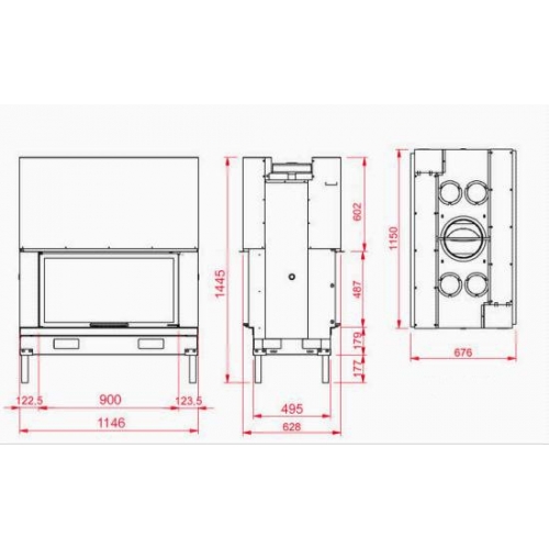 Каминная топка Axis Double Face AX FH 1200 DF_1 Каминная топка Axis Double Face AX FH 1200 DF_1