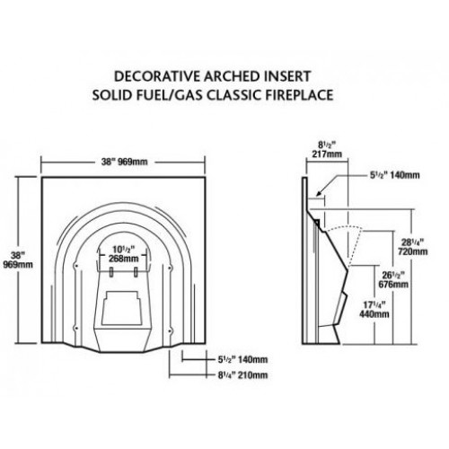 Каминная топка Stovax Decorative Arched_4 Каминная топка Stovax Decorative Arched_4