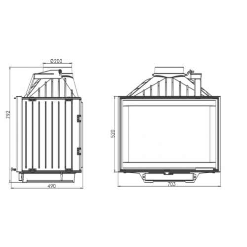 Каминная топка NordFlam Elbrus_1 Каминная топка NordFlam Elbrus_1
