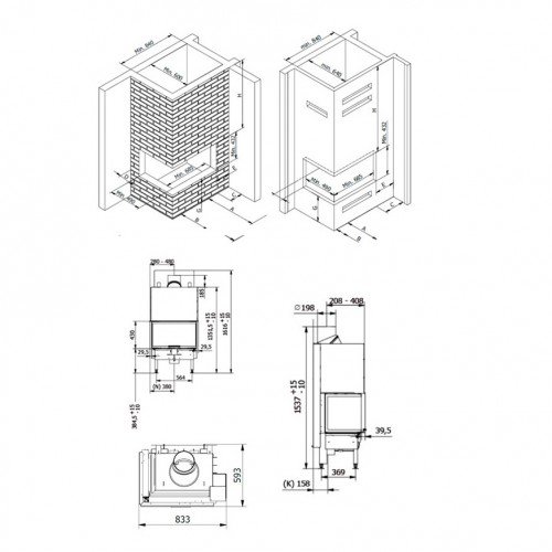Каминная топка Rais Visio 2_2 Каминная топка Rais Visio 2_2