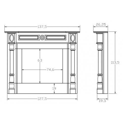 Портал для камина Carmona CM-65_1 Портал для камина Carmona CM-65_1