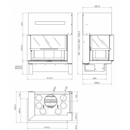 Каминная топка Rocal G-30 LI_2 Каминная топка Rocal G-30 LI_2