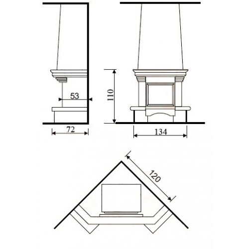 Каминная облицовка Andalusia Simona_1 Каминная облицовка Andalusia Simona_1