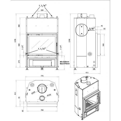 Каминная топка Rocal Termogar LN70_1 Каминная топка Rocal Termogar LN70_1