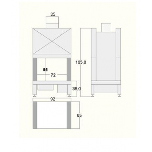 Каминная топка Grilli Caminetti AF2000 – BX – VT 92_1 Каминная топка Grilli Caminetti AF2000 – BX – VT 92_1