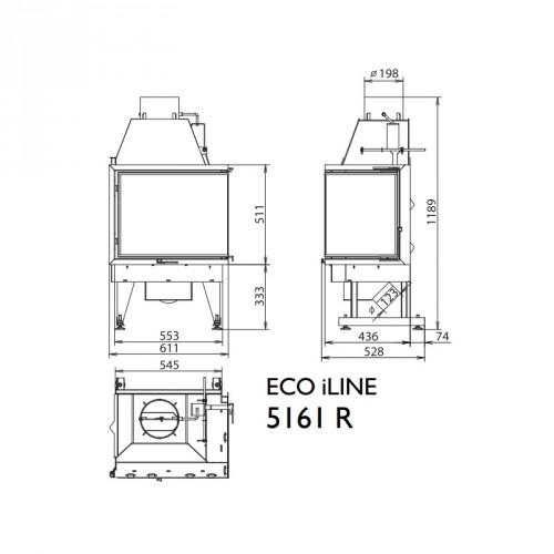 Каминная топка KFD ECO iLINE 5161 L/R_2 Каминная топка KFD ECO iLINE 5161 L/R_2
