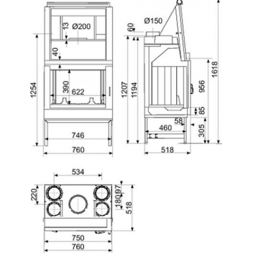 Каминная топка Richard Le Droff FB 803 EL_1 Каминная топка Richard Le Droff FB 803 EL_1