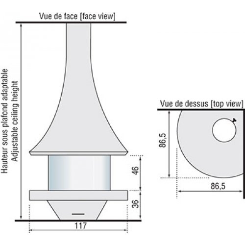 Камин JC Bordelet Eva 992 angle vitree (угловой, с закрытым очагом)_1 Камин JC Bordelet Eva 992 angle vitree (угловой, с закрытым очагом)_1