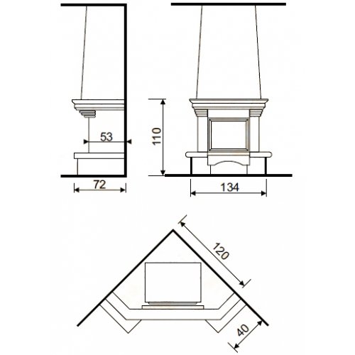 Каминная облицовка Andalusia Martina_1 Каминная облицовка Andalusia Martina_1