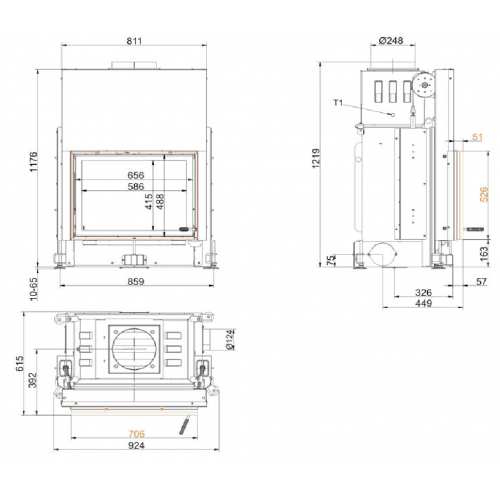 Каминная топка Brunner Stil-kamine 51/67_2 Каминная топка Brunner Stil-kamine 51/67_2
