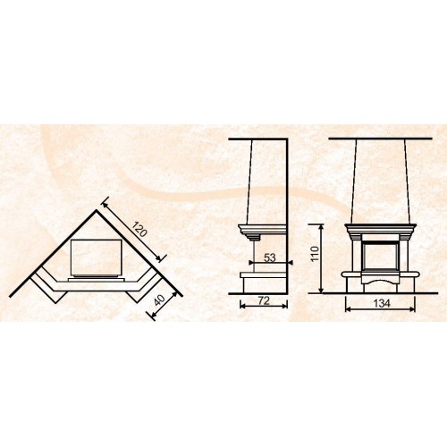 Каминная облицовка Andalusia Cristina Giallo_1 Каминная облицовка Andalusia Cristina Giallo_1