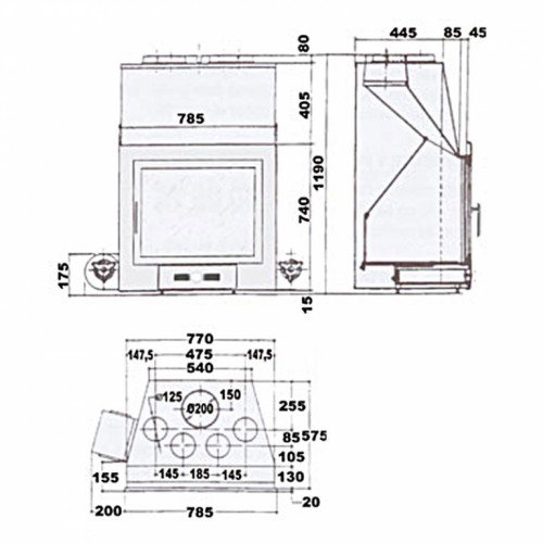Каминная топка Hergom H02 турбо-конвектор TC-1_1 Каминная топка Hergom H02 турбо-конвектор TC-1_1