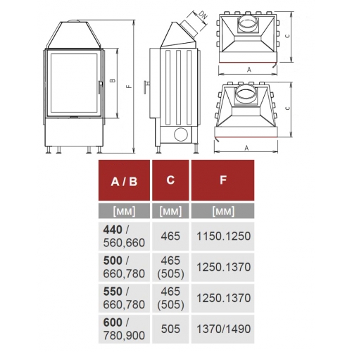 Каминная топка Kobok Vertical 550_1 Каминная топка Kobok Vertical 550_1