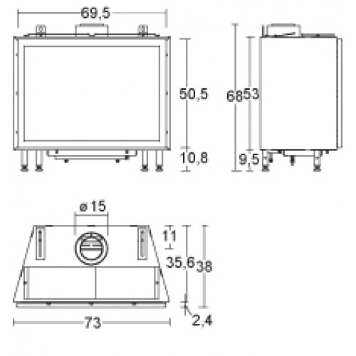Каминная топка Piazzetta IG 70_1 Каминная топка Piazzetta IG 70_1