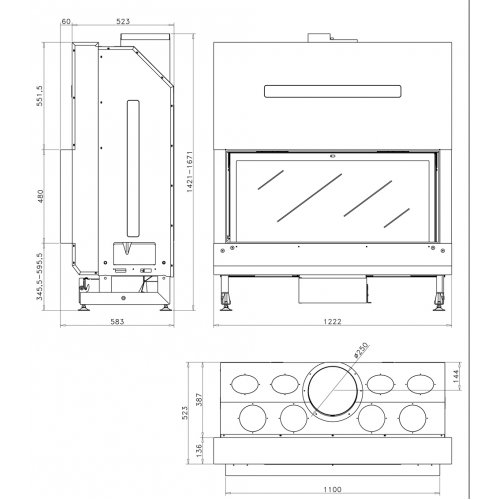 Каминная топка Rocal Gfn-500_2 Каминная топка Rocal Gfn-500_2
