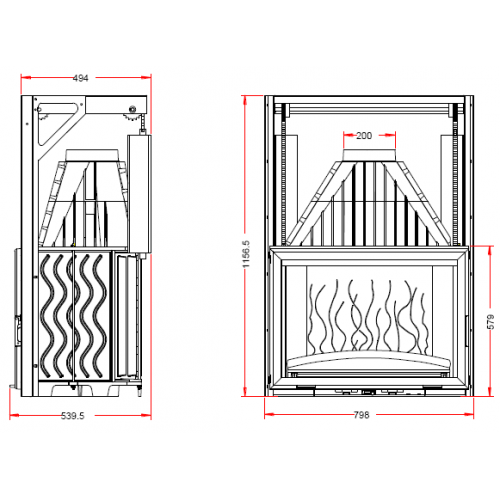 Каминная топка Invicta Grand Vision 800 lifting door (Гранд Визьон 800 контргруз)_1 Каминная топка Invicta Grand Vision 800 lifting door (Гранд Визьон 800 контргруз)_1