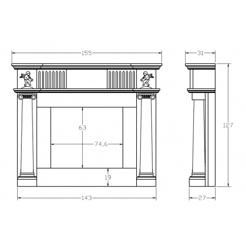 Портал для камина Carmona CM-58_1 Портал для камина Carmona CM-58_1