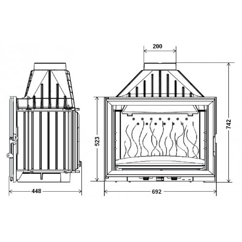 Каминная топка Invicta Grand Vision 700 (Гранд Визьон 700)_1 Каминная топка Invicta Grand Vision 700 (Гранд Визьон 700)_1