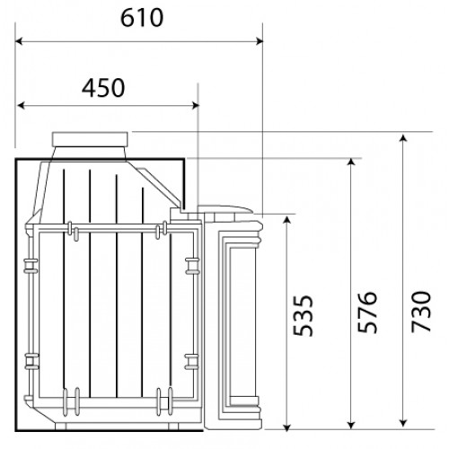Каминная топка Hergom H03/70 Prismatic_2 Каминная топка Hergom H03/70 Prismatic_2