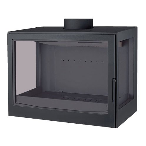 Топка K7 RL, два боковых стекла, черная (Liseo)_0 Топка K7 RL, два боковых стекла, черная (Liseo)_0