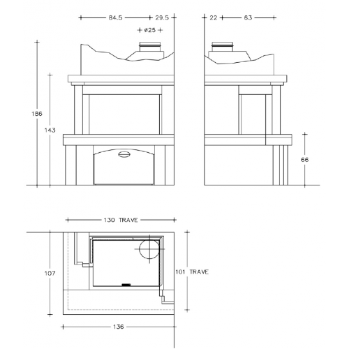 Каминная облицовка Piazzetta Cortina_1 Каминная облицовка Piazzetta Cortina_1
