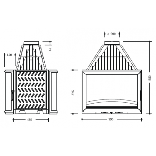 Каминная топка Invicta Panoramic Double Face 800 (Панорамик Дабл Фейс 800)_1 Каминная топка Invicta Panoramic Double Face 800 (Панорамик Дабл Фейс 800)_1