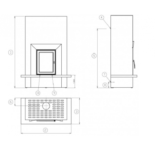 Камин ABX Камин Puris (гранит черный/гранит черный)_1 Камин ABX Камин Puris (гранит черный/гранит черный)_1