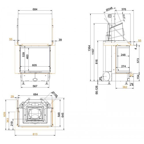 Каминная топка Brunner Panorama 57/25/60/25_1 Каминная топка Brunner Panorama 57/25/60/25_1