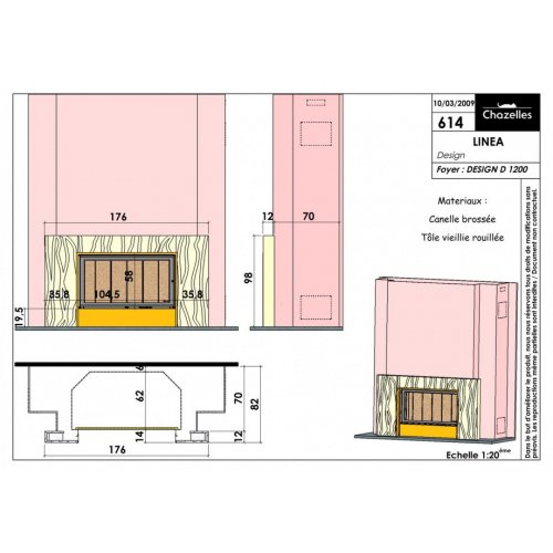 Каминная Облицовка Chazelles Linea_1 Каминная Облицовка Chazelles Linea_1