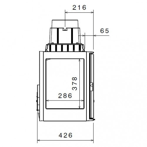 Каминная топка Liseo L9 R, стекло справа_2 Каминная топка Liseo L9 R, стекло справа_2