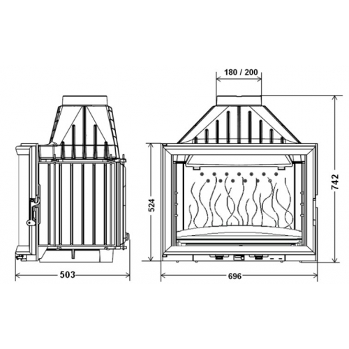 Каминная топка Invicta Panoramic 700 (Панорамик 700)_2 Каминная топка Invicta Panoramic 700 (Панорамик 700)_2