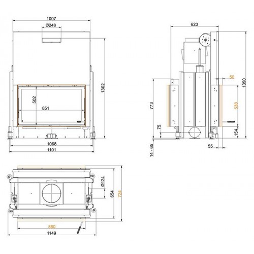 Каминная топка Brunner Stil-kamine 53/88 Tunnel_2 Каминная топка Brunner Stil-kamine 53/88 Tunnel_2