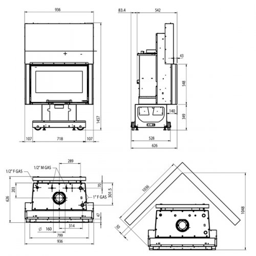 Каминная топка La Nordica TermoCamino BASE D.S.A._1 Каминная топка La Nordica TermoCamino BASE D.S.A._1
