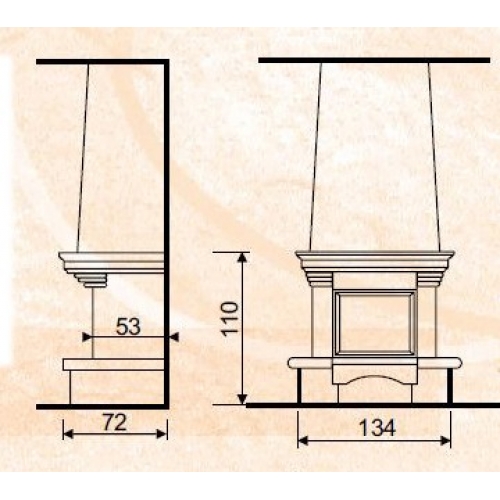 Каминная облицовка Andalusia Rosalina_1 Каминная облицовка Andalusia Rosalina_1