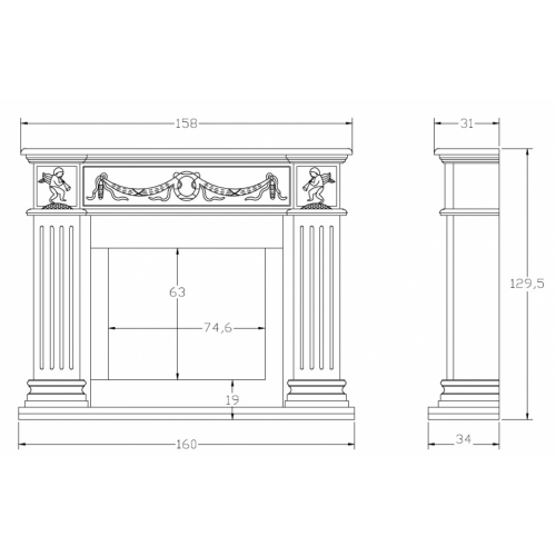 Портал для камина Carmona CM-45_1 Портал для камина Carmona CM-45_1