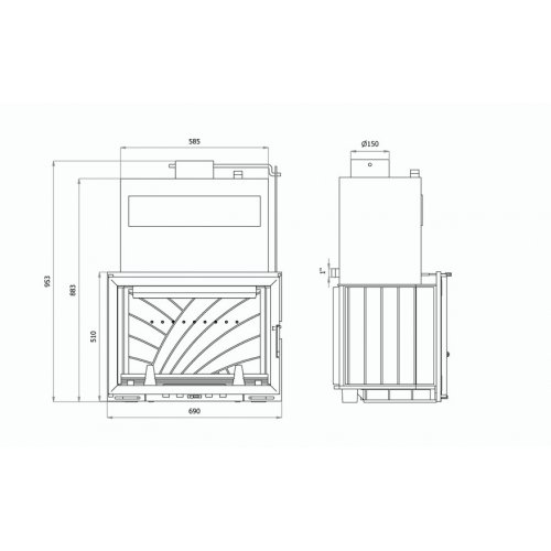 Каминная топка Termovision Vision 700 WT Glass_1 Каминная топка Termovision Vision 700 WT Glass_1