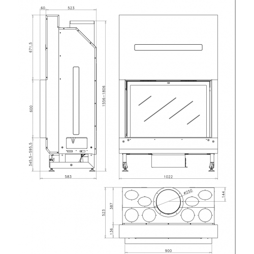 Каминная топка Rocal Gfn-400_2 Каминная топка Rocal Gfn-400_2