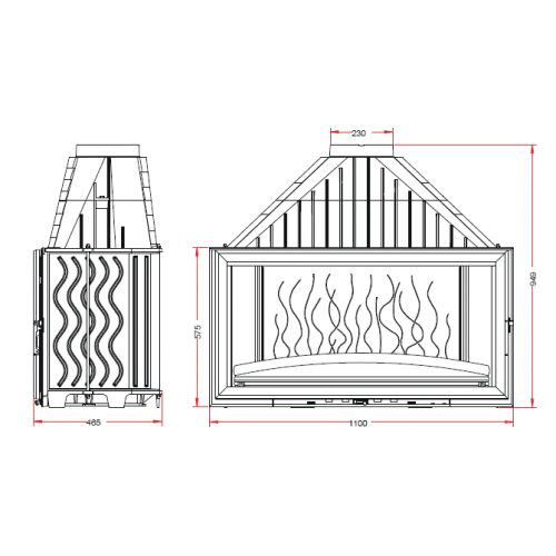 Каминная топка Invicta Grand Vision 1100 (Гранд Визьон 1100)_1 Каминная топка Invicta Grand Vision 1100 (Гранд Визьон 1100)_1