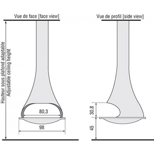 Камин JC Bordelet Tatiana 997 (центральный, с открытым очагом)_1 Камин JC Bordelet Tatiana 997 (центральный, с открытым очагом)_1
